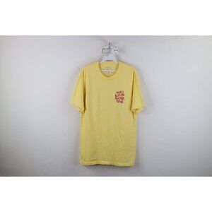 Anti Social Social Club Mens Large Spell Out Barbed Wire T-Shirt Yellow USA